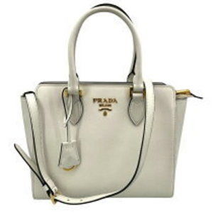 Prada Saffiano Bag Cream Leather Tote